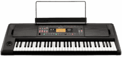 Korg EK-50 Schwarz Front mit Notenpult