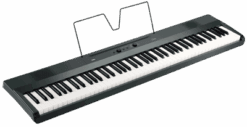Korg Liano E-Piano Schwarz Overview mit Notenpult