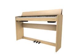 Roland F701 (holz) - Angeschrägt Links (geöffnet)