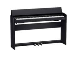 Roland F701 (schwarz) - Angeschrägt Rechts (geöffnet)