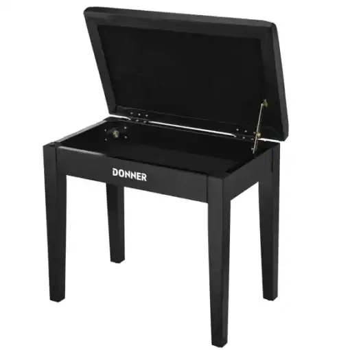 DONNER Bench Klavierbank Schwarz